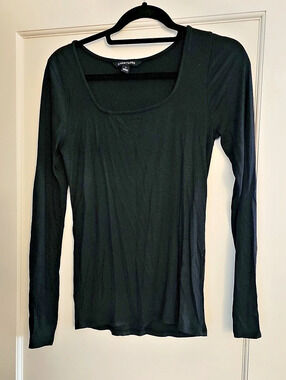 41 HAWTHORNE Black Modal Long Sleeve Top
